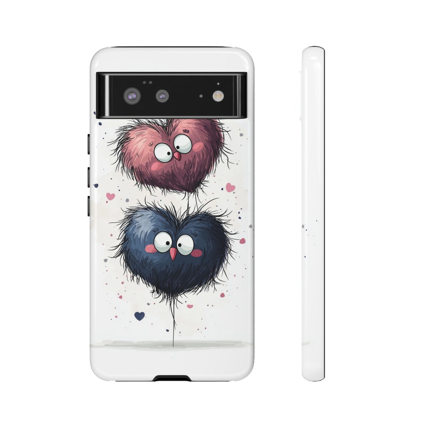 Fluffy Love Duo - Cute Anime Phone Case for iPhone, Samsung, Google Pixel