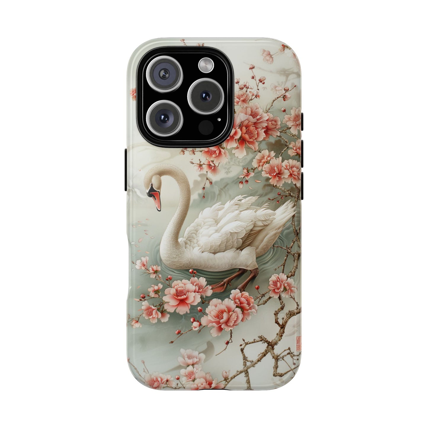 Floral Swan Phone Case β Bird Phone Case, Elegant & Protective for iPhone, Samsung & Google Pixel