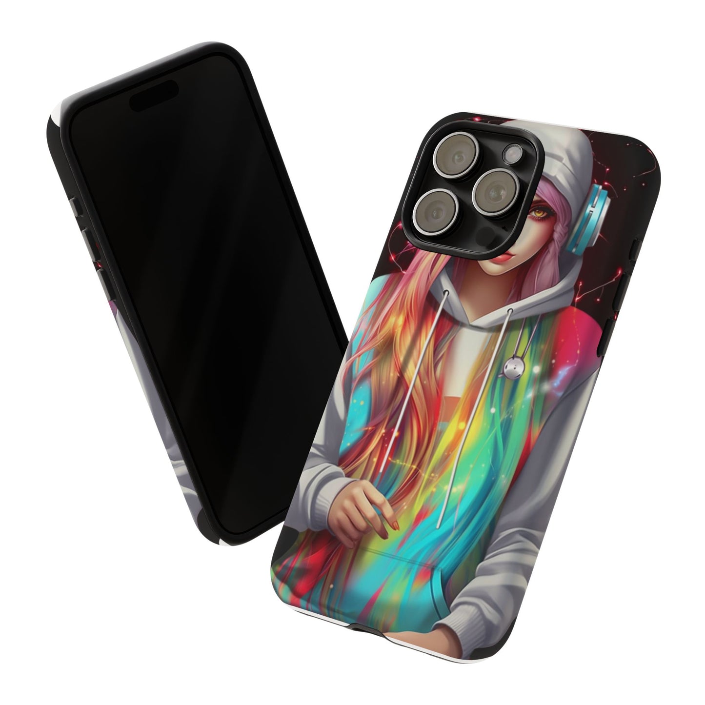 Anime Girl Phone Case - Cute Aesthetic Cover for iPhone, Samsung & Google Pixel, Girly Phone Case, Kawaii Phone Case, Anime Lover Gift