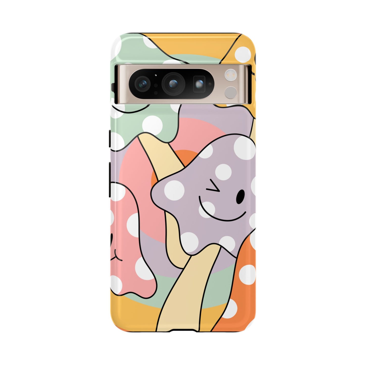 Retro Smiley Mushroom Phone Case β Cute 70s Aesthetic for iPhone, Samsung & Google Pixel