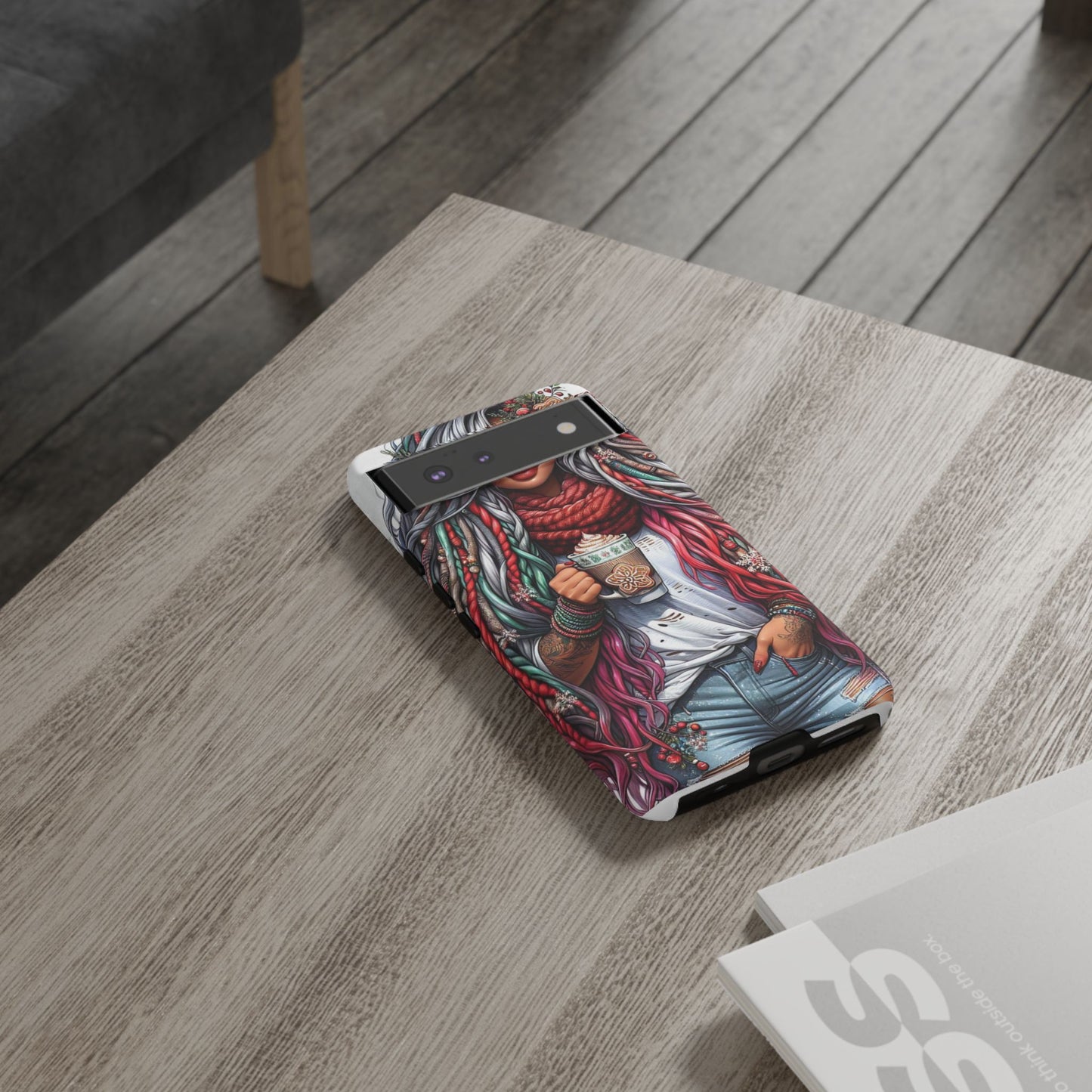 Boho Winter Queen – Cozy Dreads & Holiday Vibes Mobile Cover