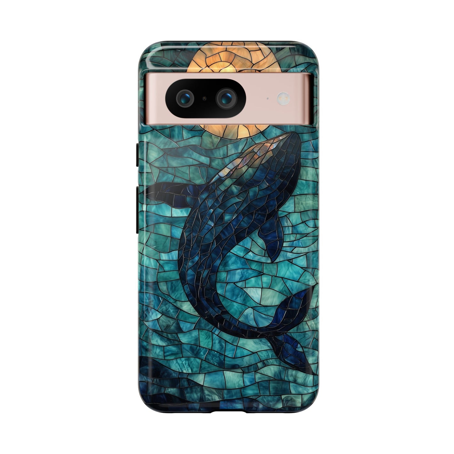 Ocean Dream – Mosaic Glass Whale Phone Case for iPhone, Samsung & Pixel