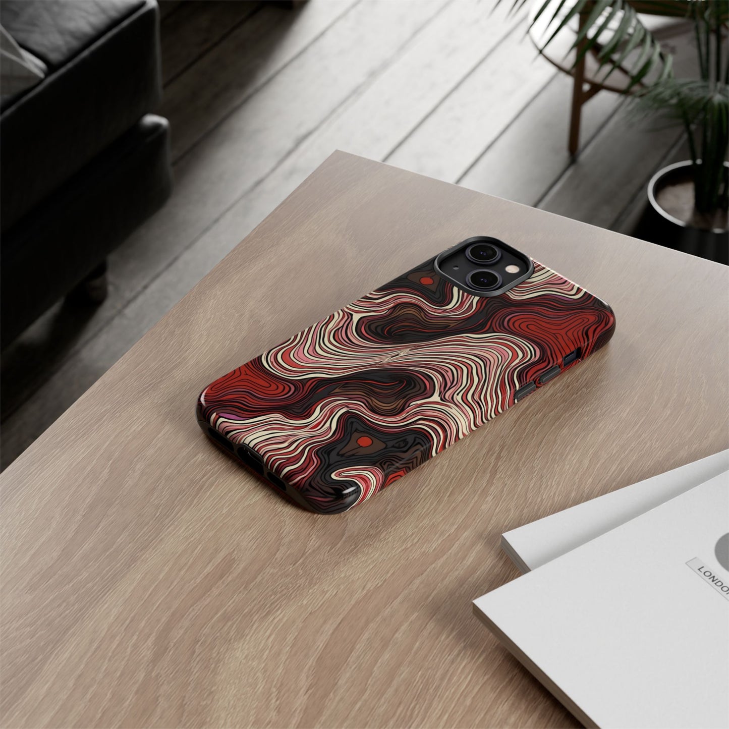 Abstract wavy illusion with swirling lines | Pattern Design