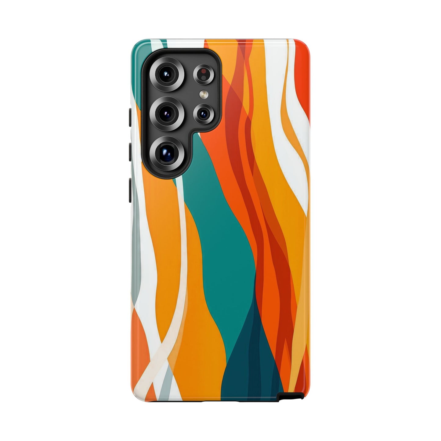 Sunset Waves – Retro Abstract Phone Case for iPhone, Samsung & Pixel