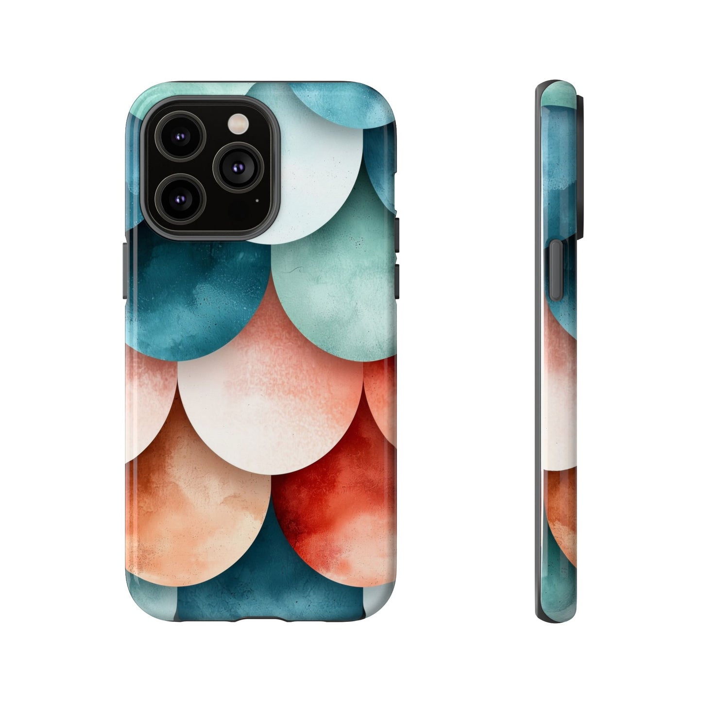 Pastel Scales – Elegant Watercolor Fish Scale Phone Case for iPhone, Pixel & Samsung