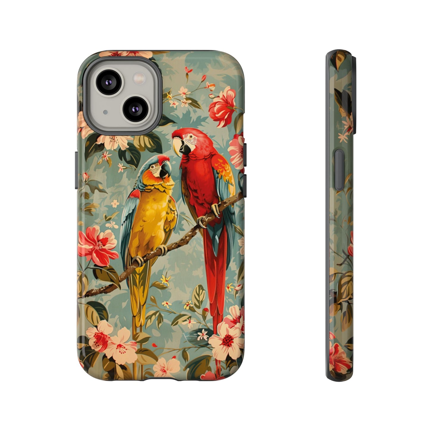 Floral Parrot Phone Case β Tropical Bird Design for iPhone, Samsung & Google Pixel