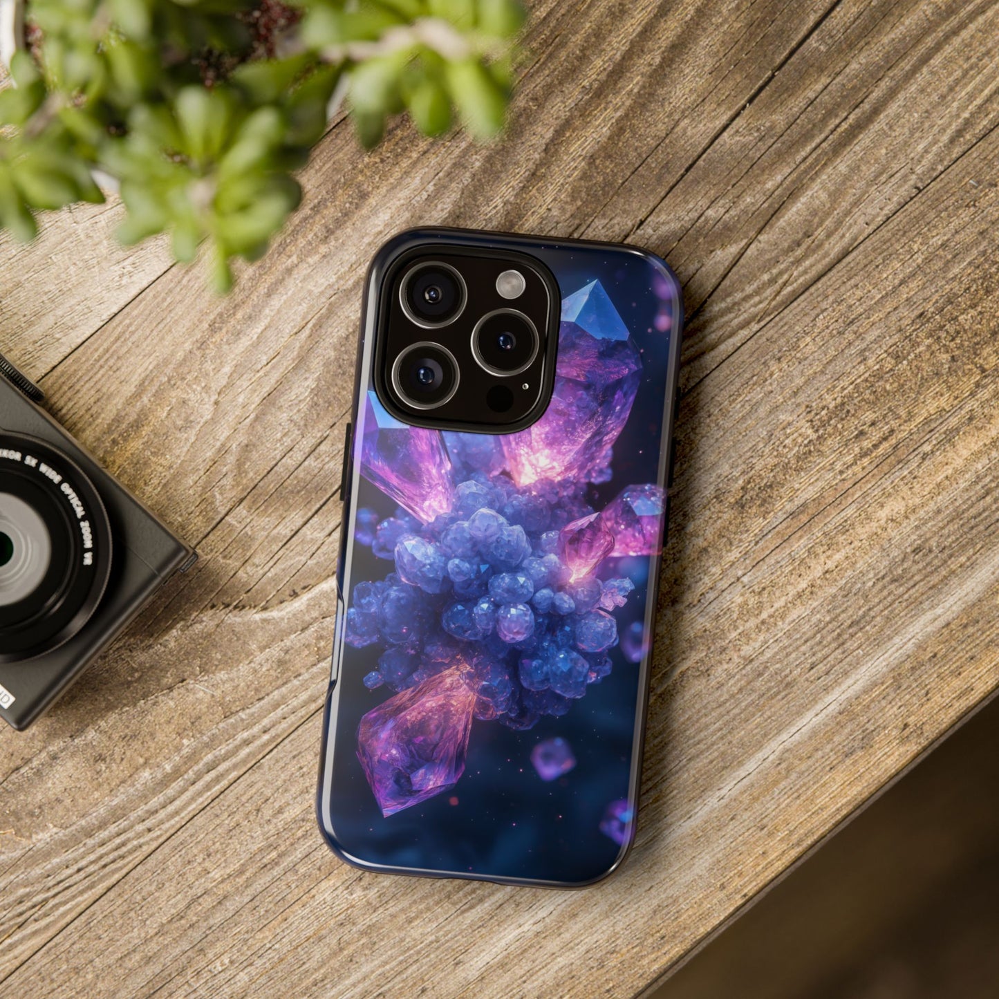Cosmic Amethyst Crystal Phone Case for iPhone, Samsung & Google Pixel