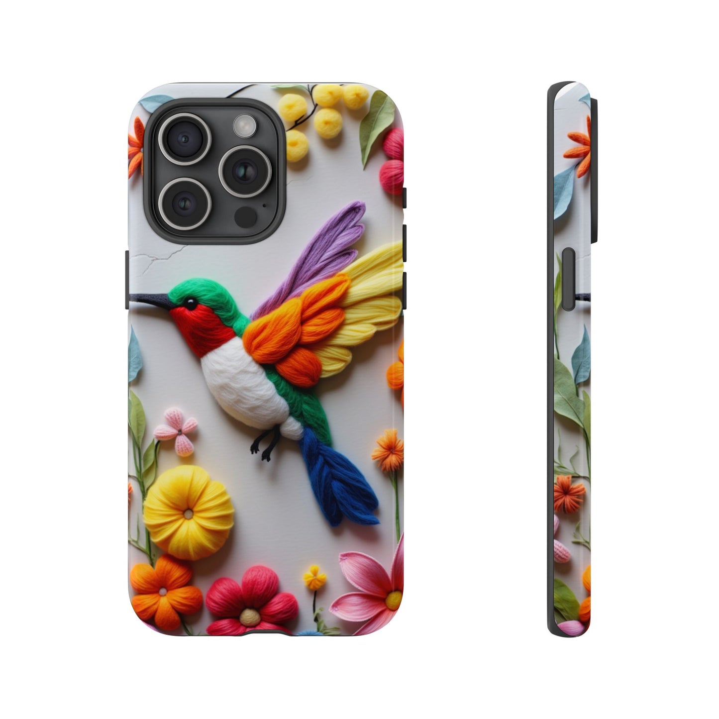 Elegant Hummingbird with Floral Mosaic Design | Nature's Artistic Vibes | iPhone 16 Pro
