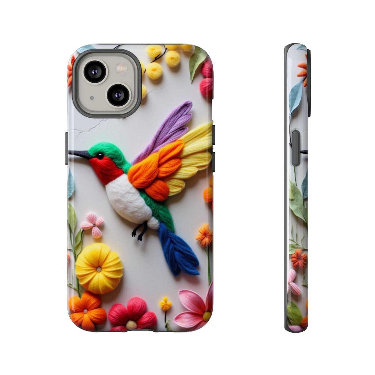 Elegant Hummingbird with Floral Mosaic Design | Nature's Artistic Vibes | iPhone 16 Pro