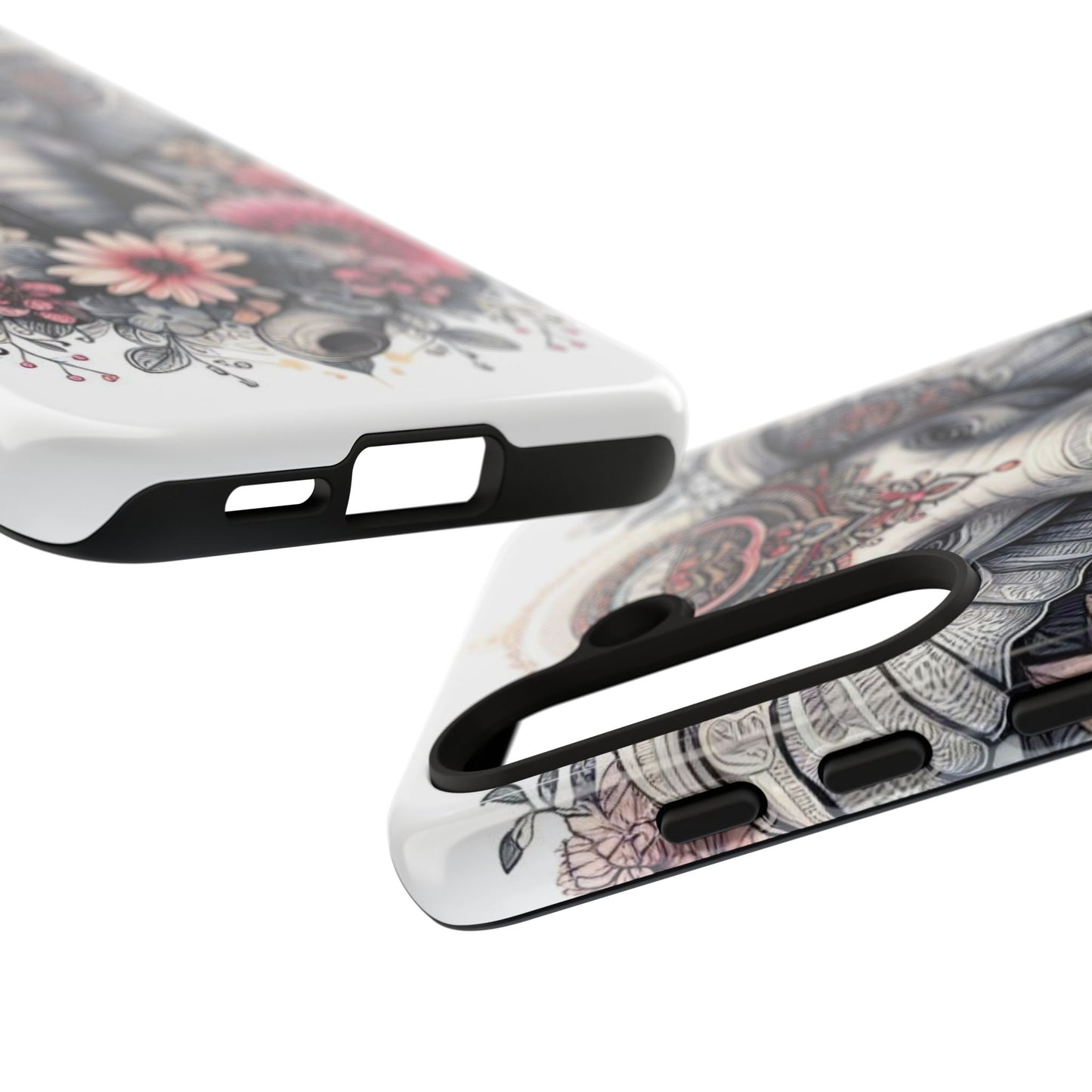 Royal Elephant Mandala Phone Case – Intricate Bohemian Floral Design