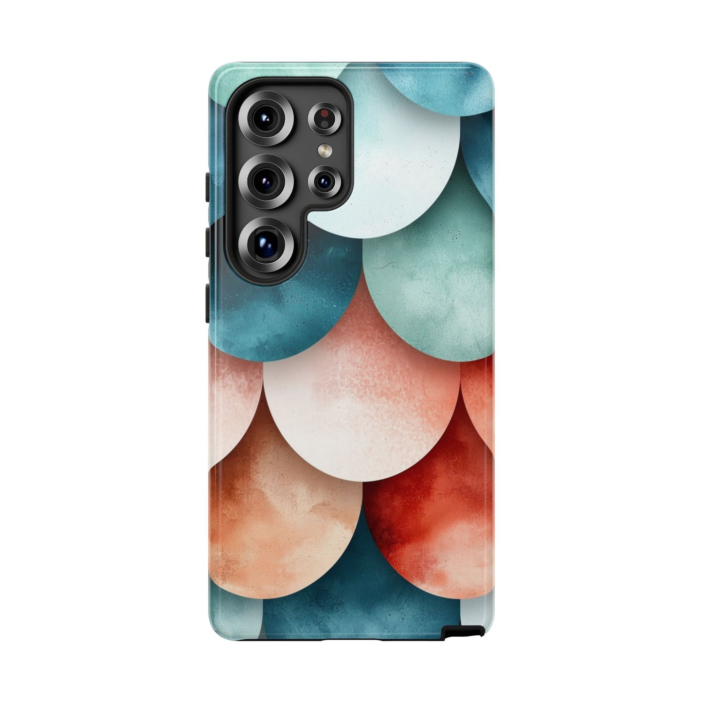 Pastel Scales – Elegant Watercolor Fish Scale Phone Case for iPhone, Pixel & Samsung