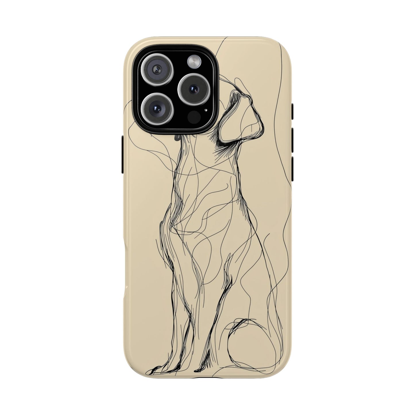Loyal Lines: Abstract Dog Sketch Phone Case for iPhone, Samsung & Pixel