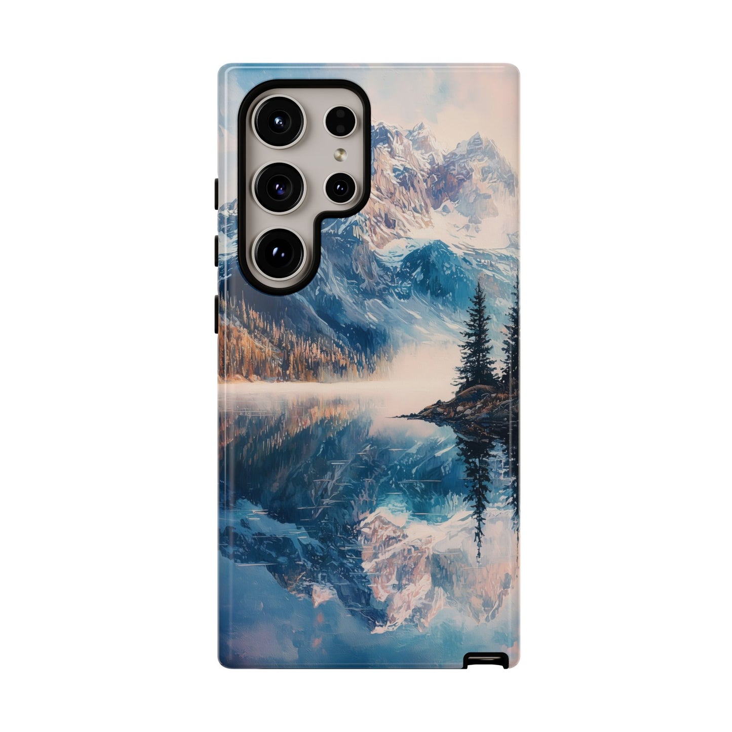 Mountain Lake Reflection Phone Case – Tranquil Nature Vibes for iPhone, Pixel & Samsung