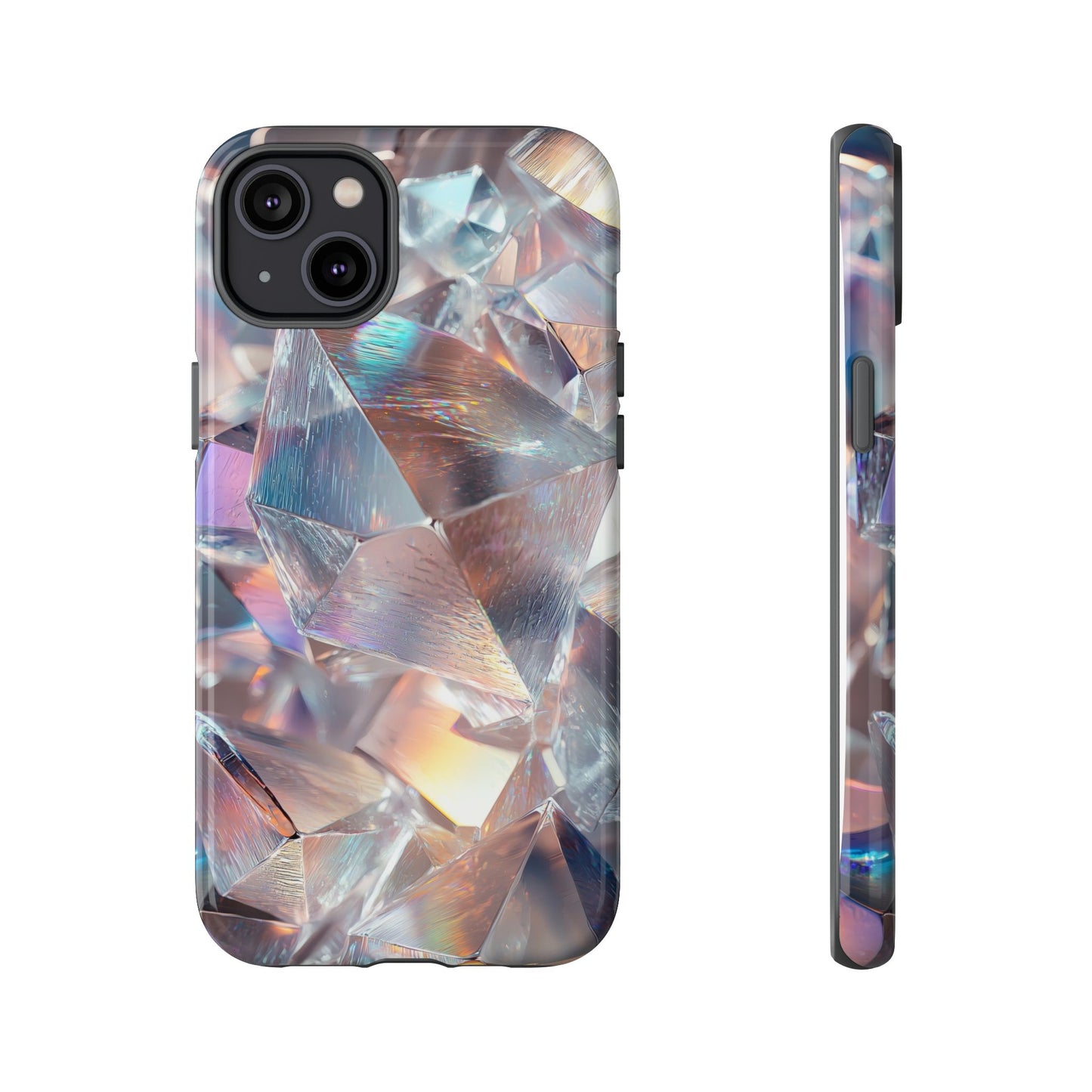 Iridescent Crystal Matching Couple Phone Case – Shimmer & Shine for iPhone, Samsung & Google Pixel