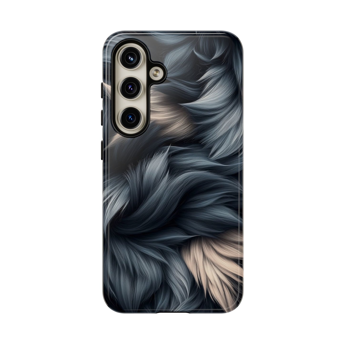 Midnight Wolf β Deep Silver & Purple Fur Phone Case for iPhone, Pixel & Samsung