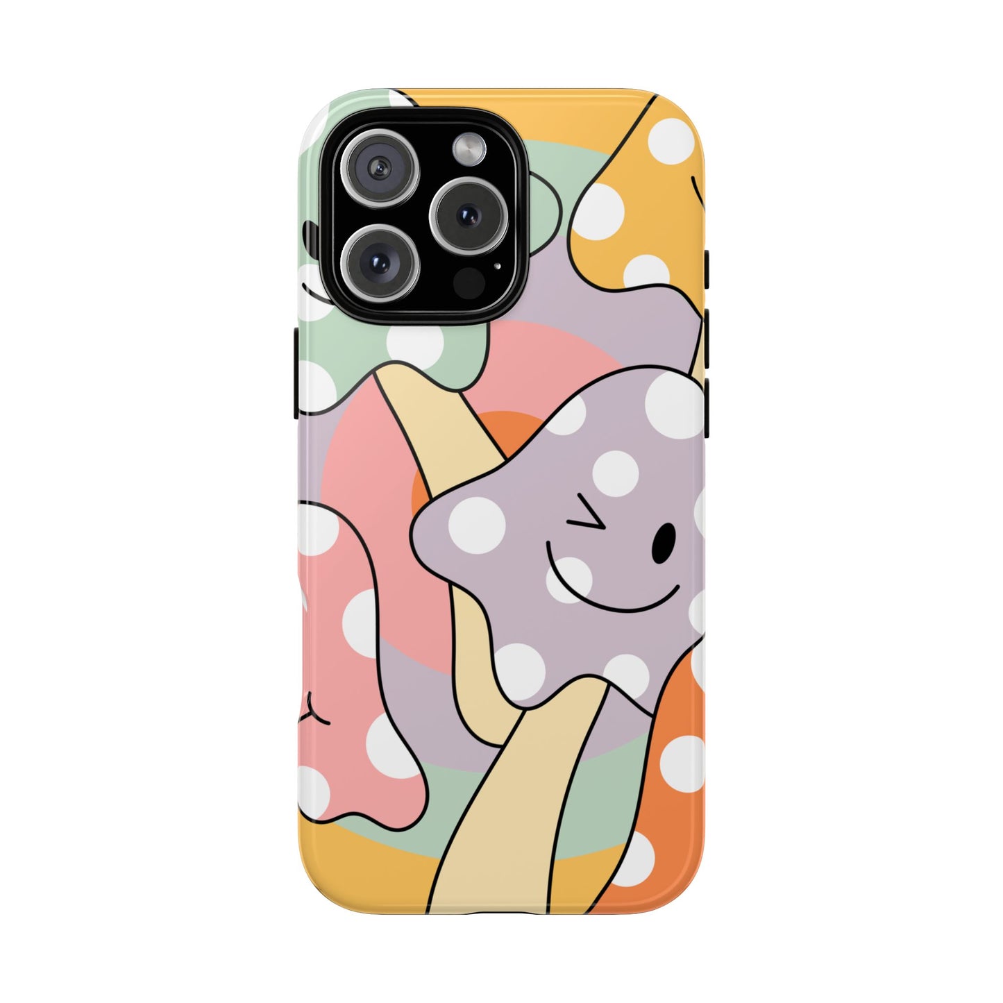 Retro Smiley Mushroom Phone Case β Cute 70s Aesthetic for iPhone, Samsung & Google Pixel