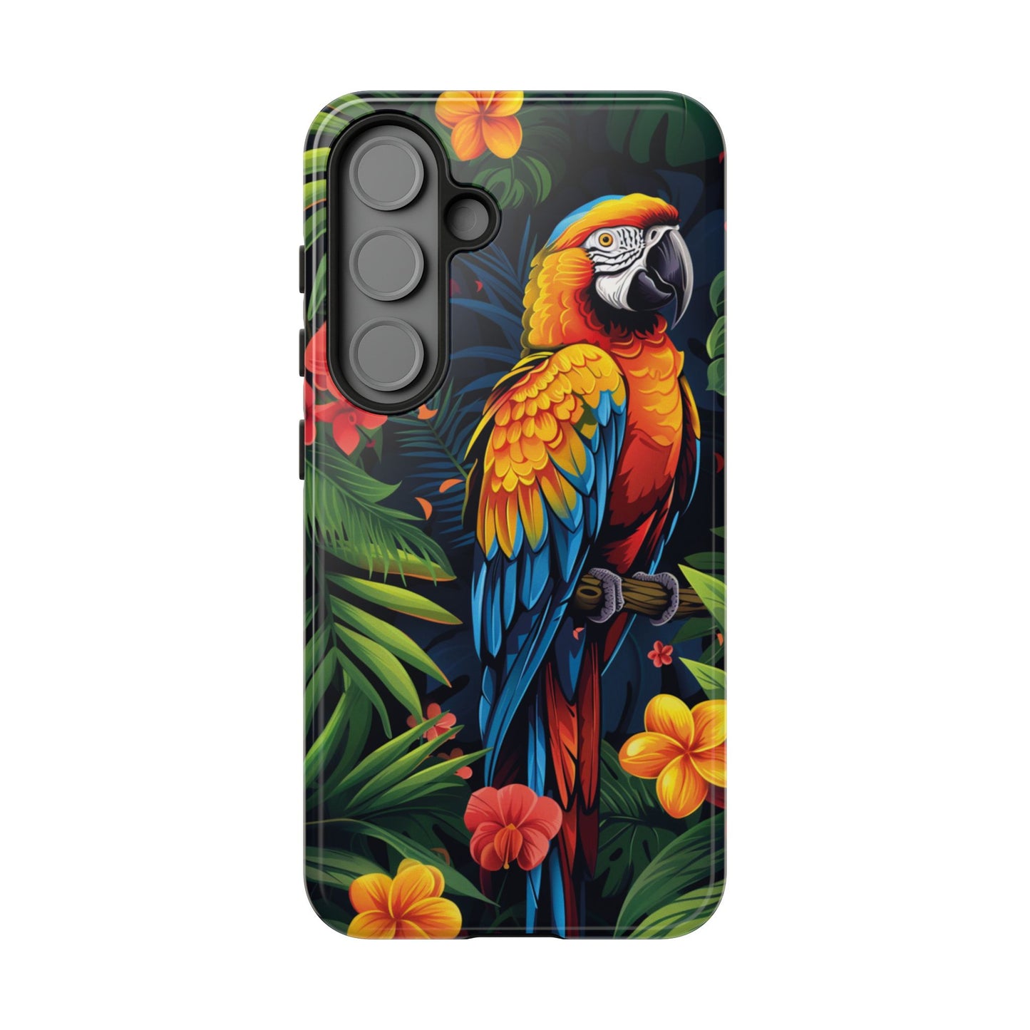 Floral Parrot Phone Case β Tropical Bird Design for iPhone, Samsung & Google Pixel