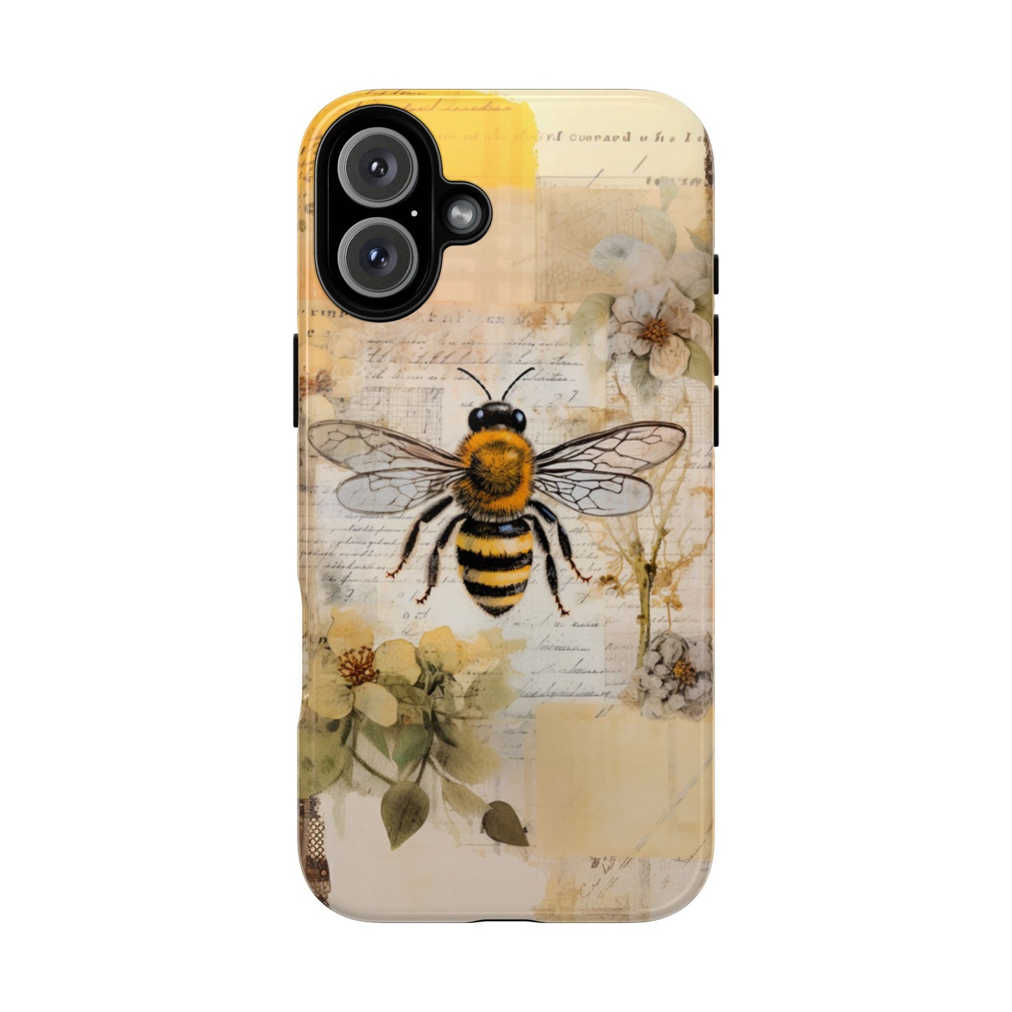 Honey Bee Print Phone Case - iPhone, Samsung & Google Pixel Cover - Artistic Phone Case, Insect Lover Gift