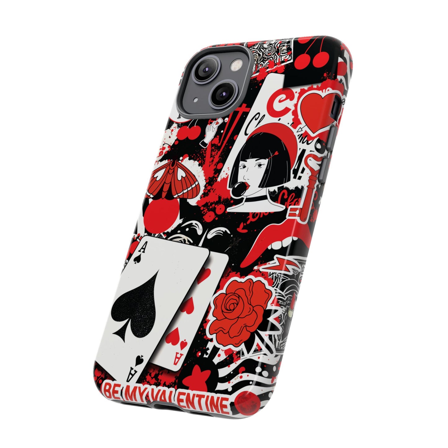 Bold Red & Black Ace Card Phone Case