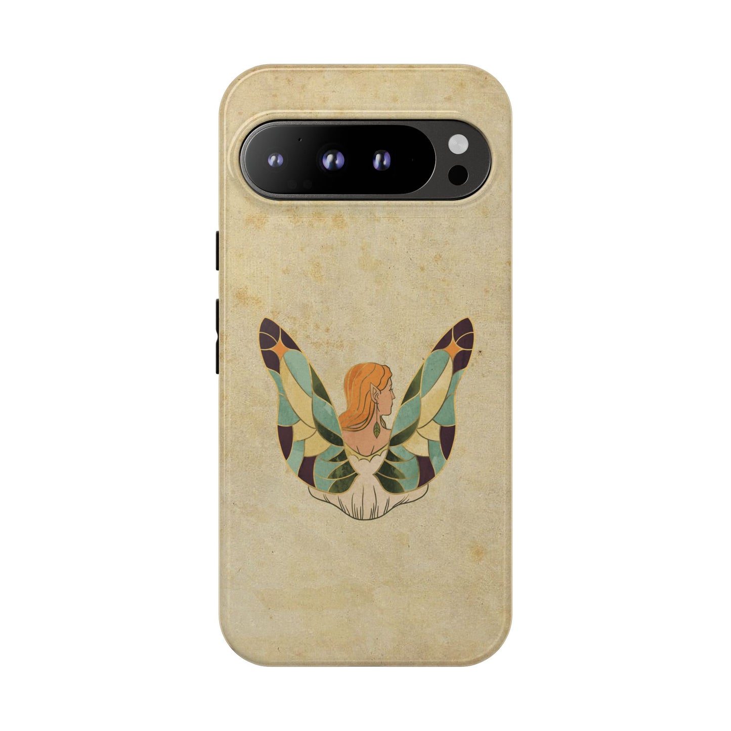 Minimal Vintage Butterfly Woman Phone Case – Aesthetic Retro Art for iPhone, Samsung & Google Pixel