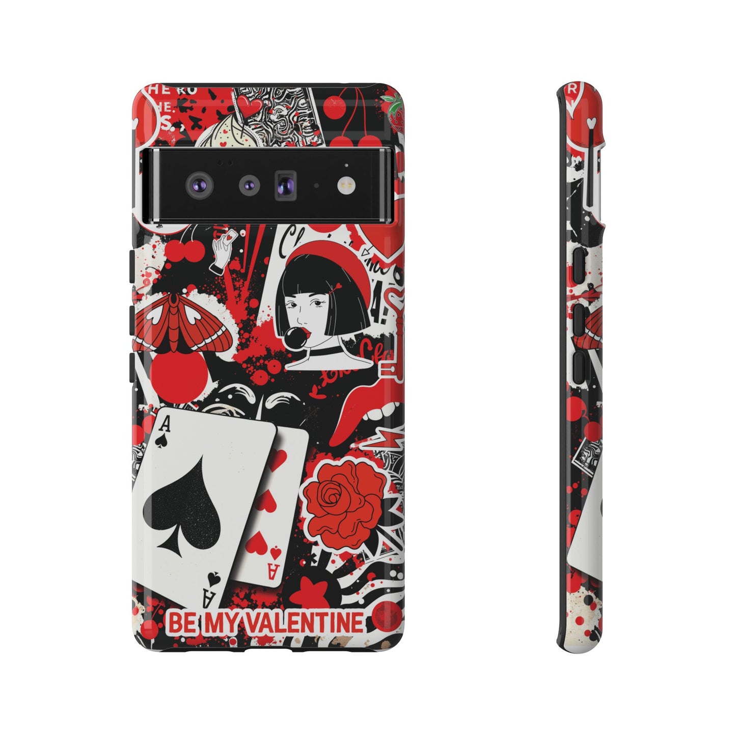 Bold Red & Black Ace Card Phone Case