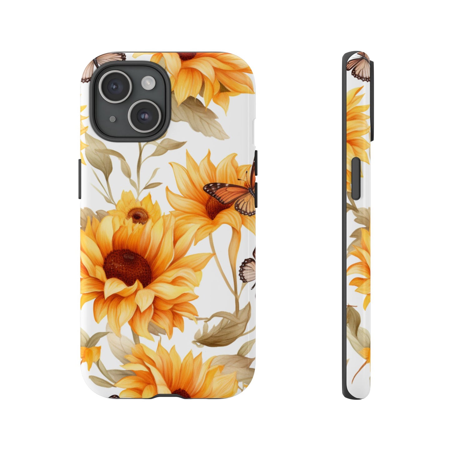 Sunflower & Butterfly Aesthetic Mobile Case – Bright & Nature-Inspired