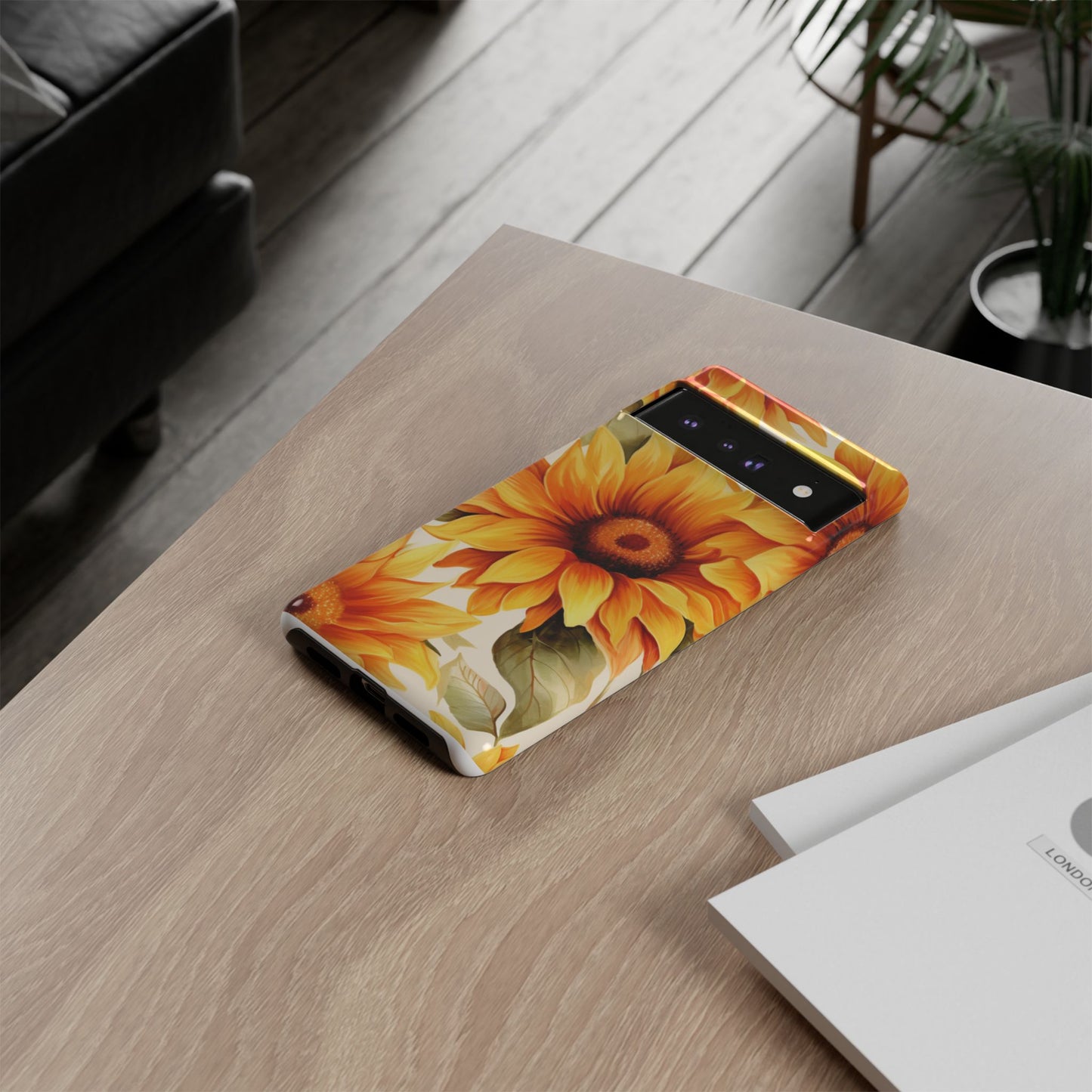 Golden Sunflower Glow Mobile Case – Radiant & Elegant