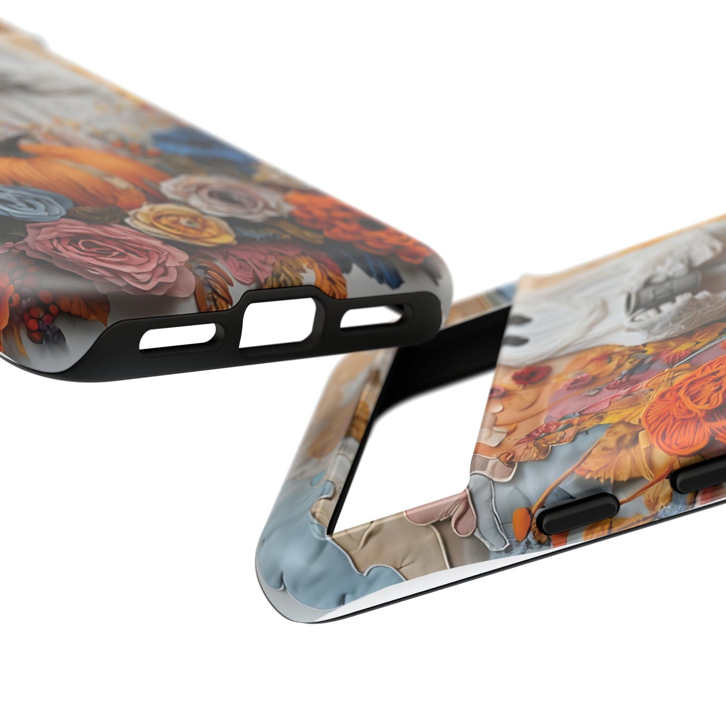 Colorful Whimsical Artwork of Ghost in Autumn Scene phone case design.