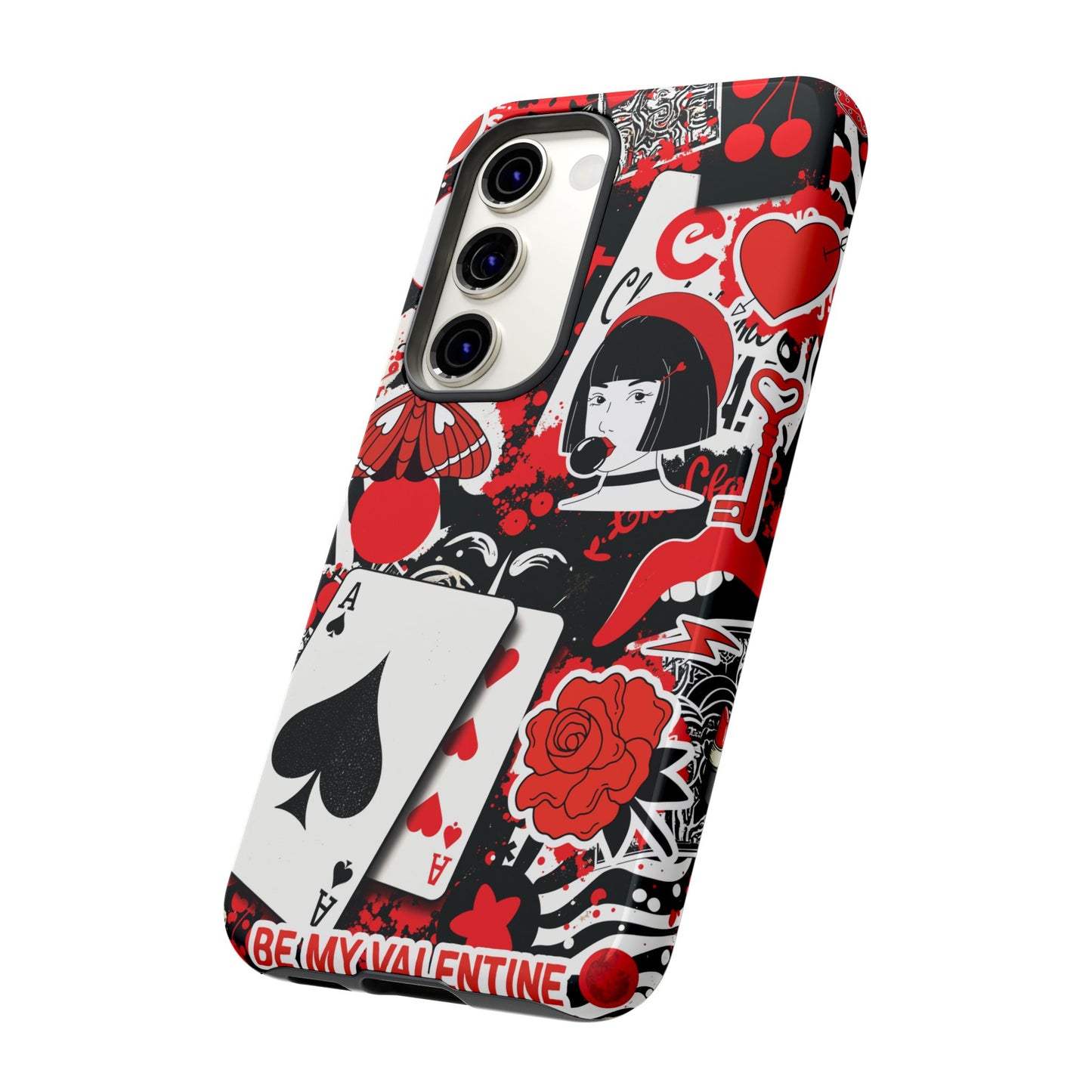 Bold Red & Black Ace Card Phone Case