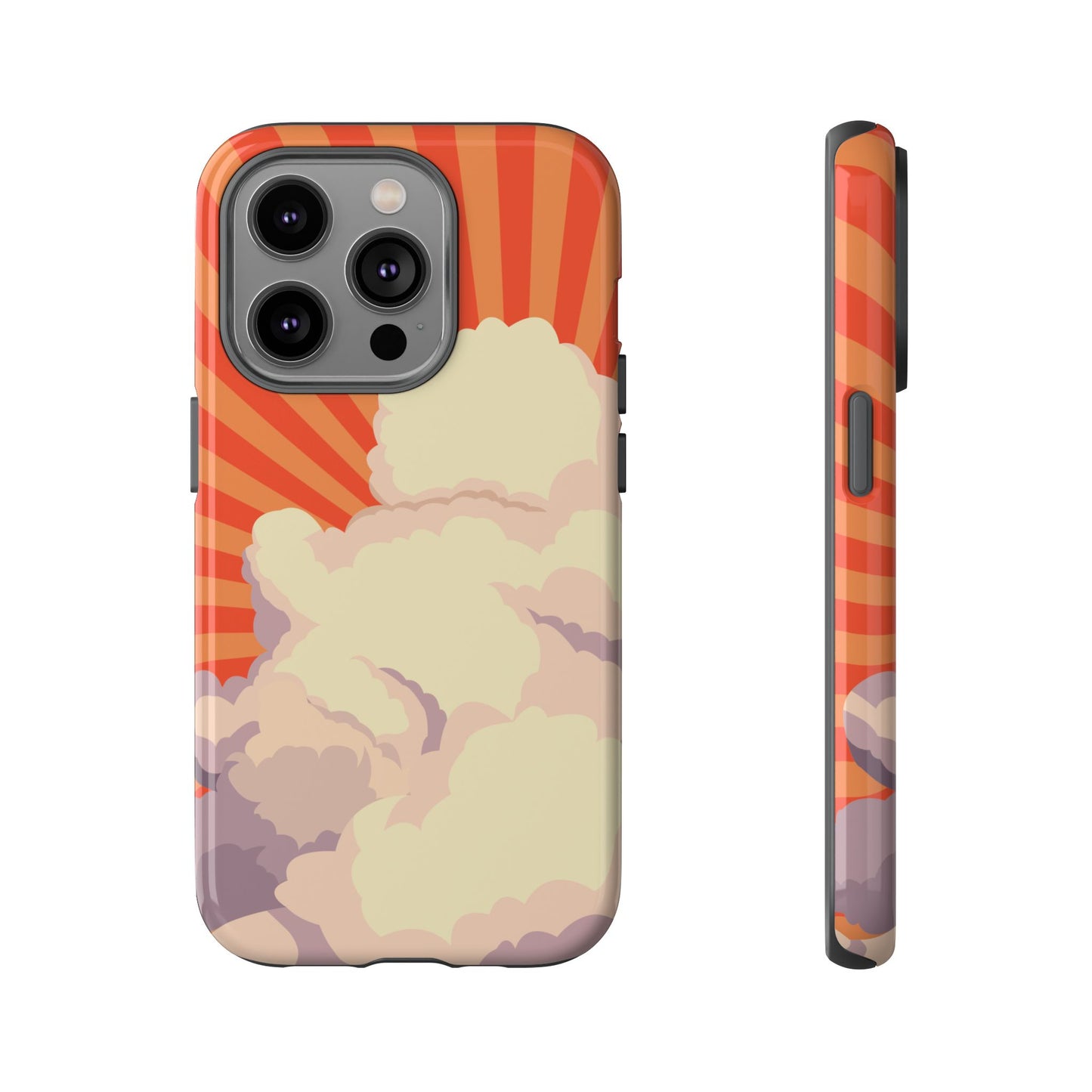 Retro Groovy Cloud Phone Case β 70s Aesthetic for iPhone, Samsung & Google Pixel