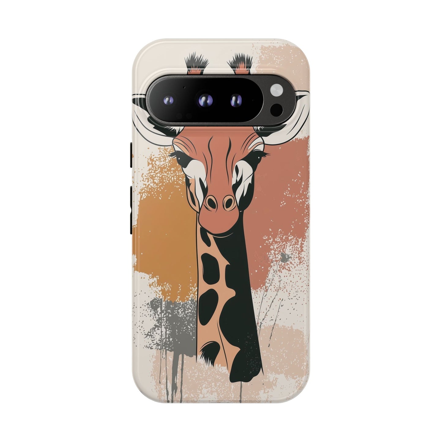 Tall & Graceful: Giraffe Splatter Art Phone Case for iPhone, Samsung & Pixel