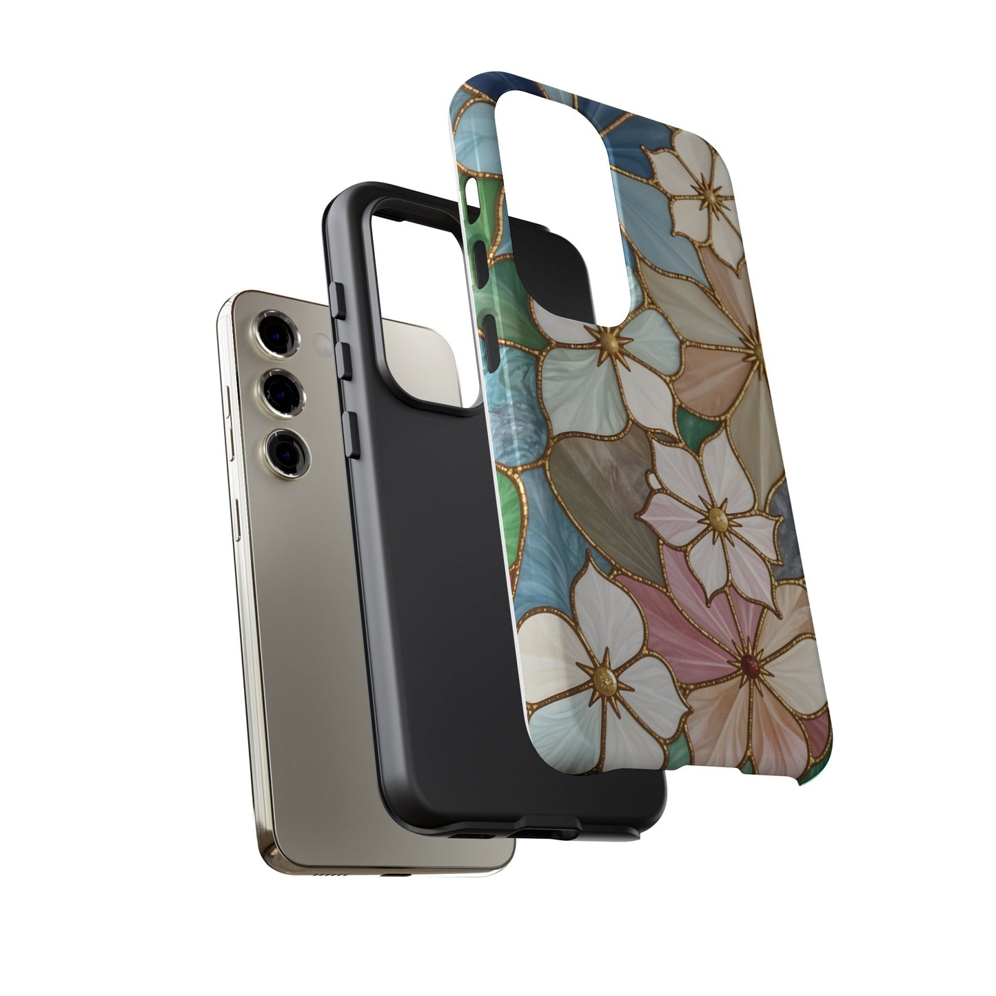 Floral Symphony: Stained Glass Elegance