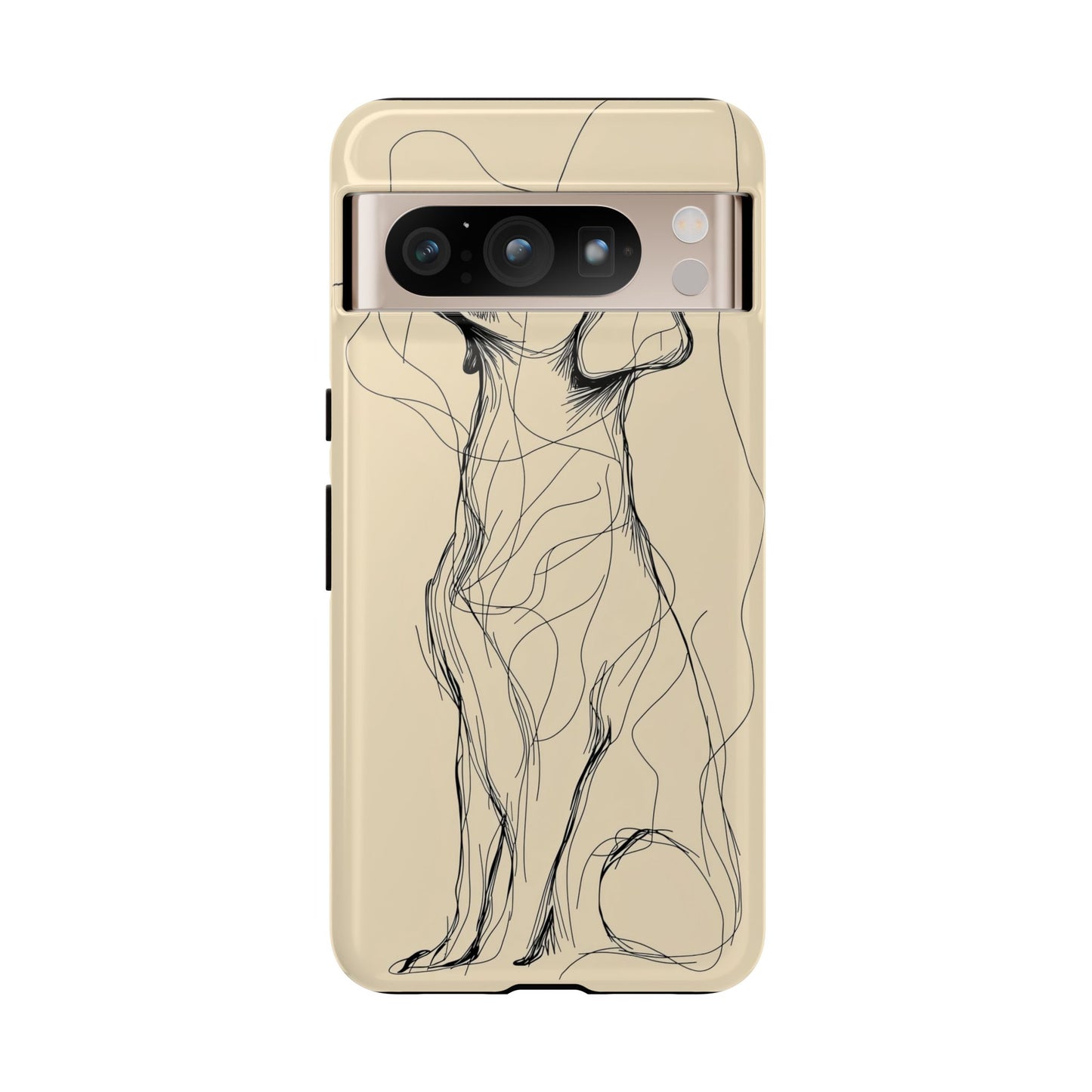 Loyal Lines: Abstract Dog Sketch Phone Case for iPhone, Samsung & Pixel