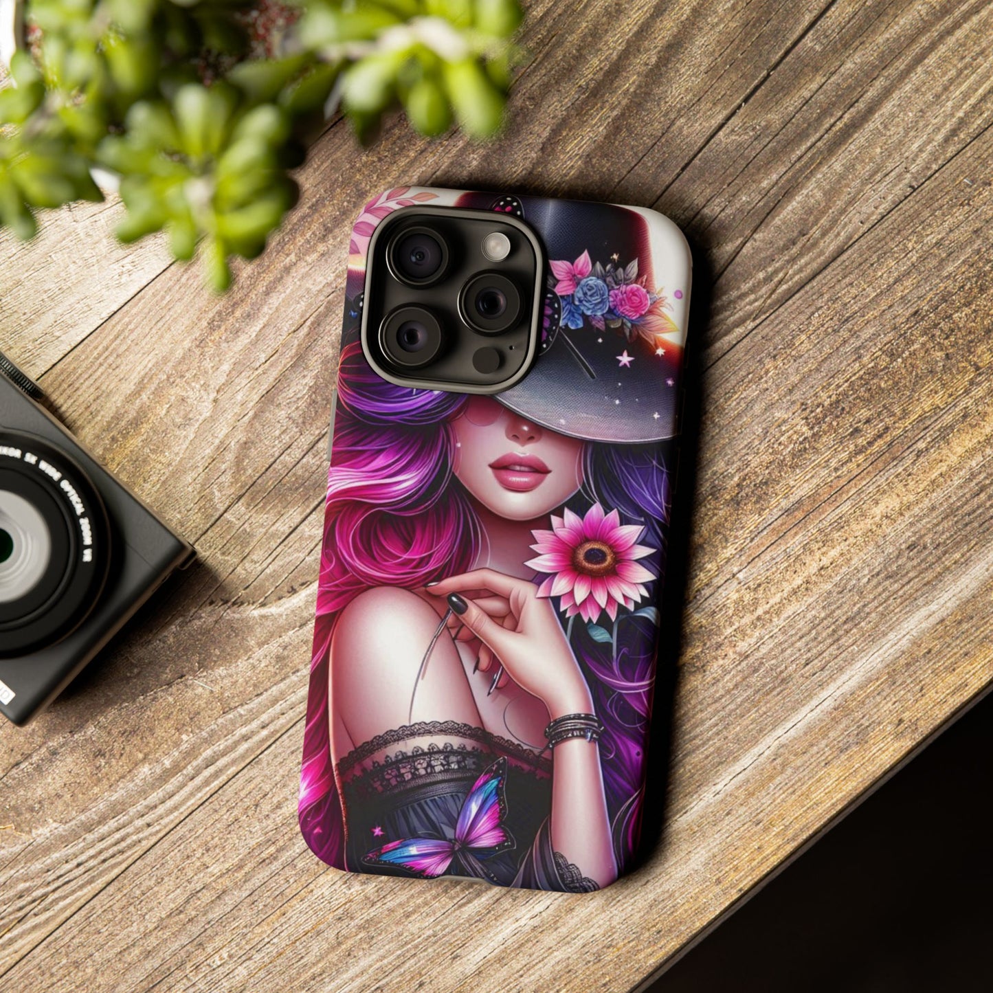 Celestial Charm – Cosmic Cowgirl & Butterfly Magic Mobile Cover