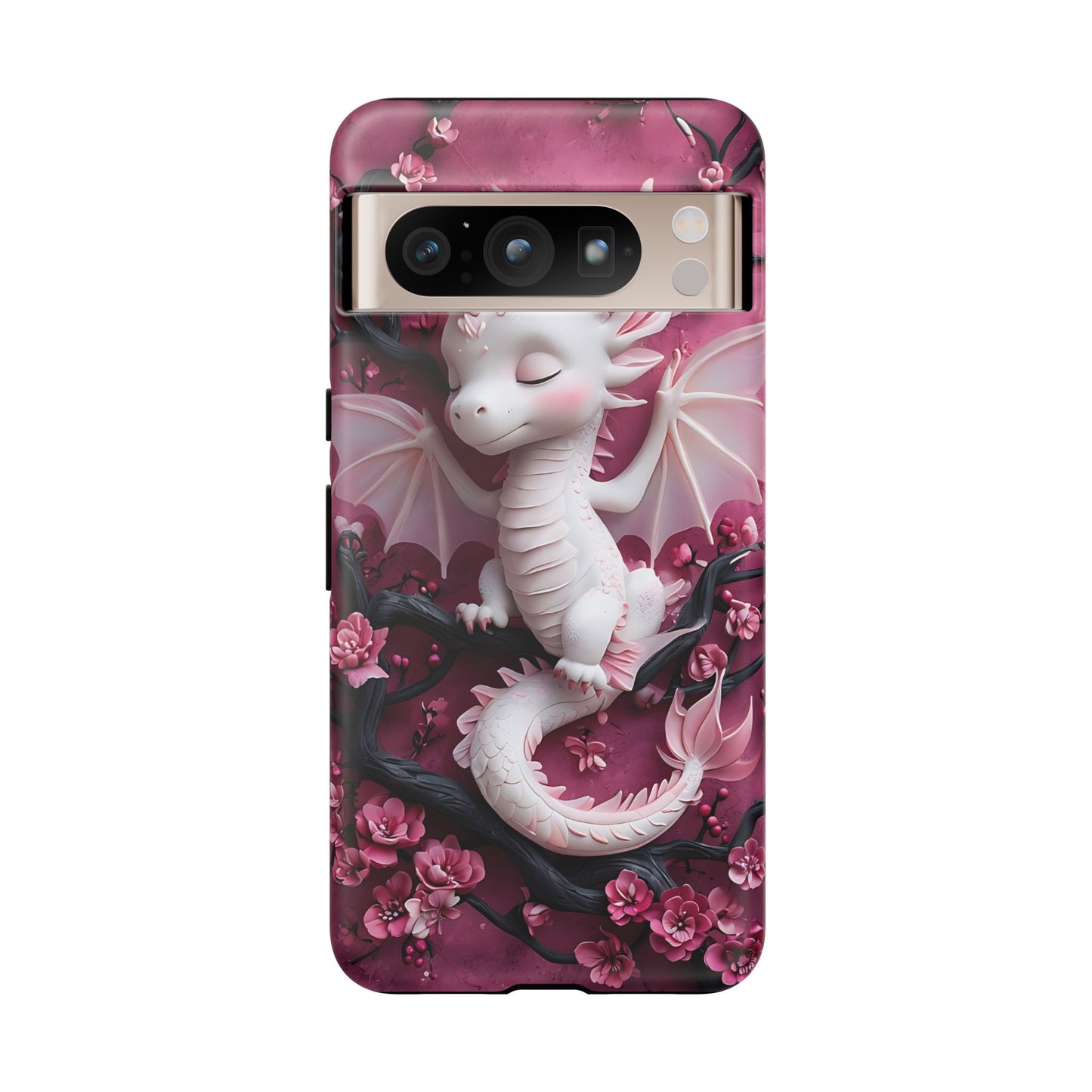 Whimsical 3D Relief Artwork Of A Cute Dragon phone case design