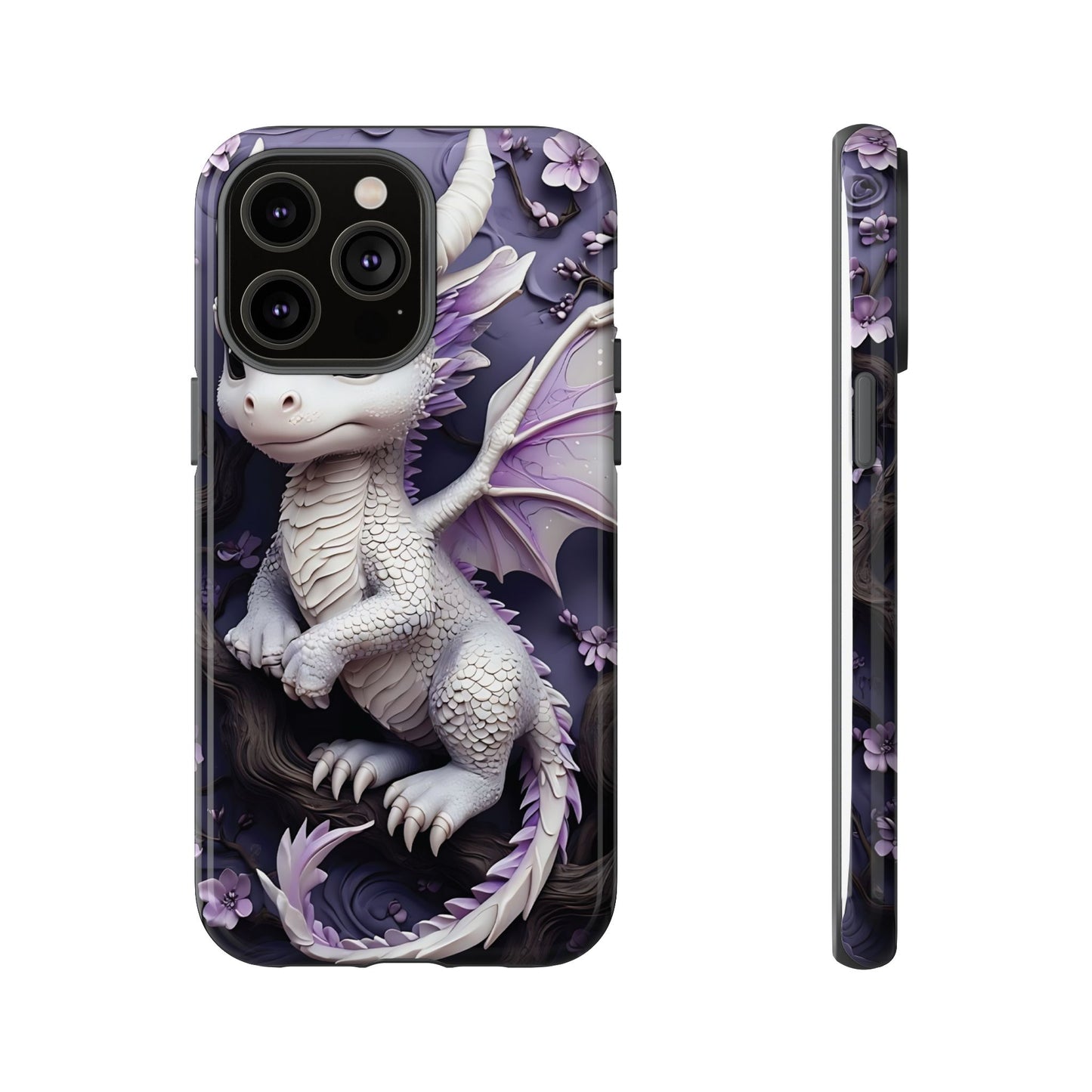 Charming Young Dragon on a Branch Phone Case Design
