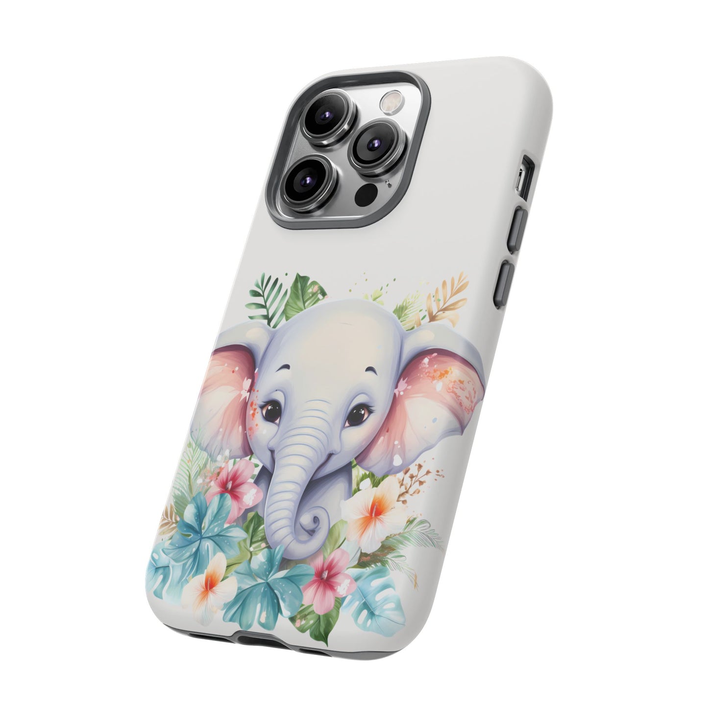 Adorable Baby Elephant Mobile Cover – Floral Fantasy Art