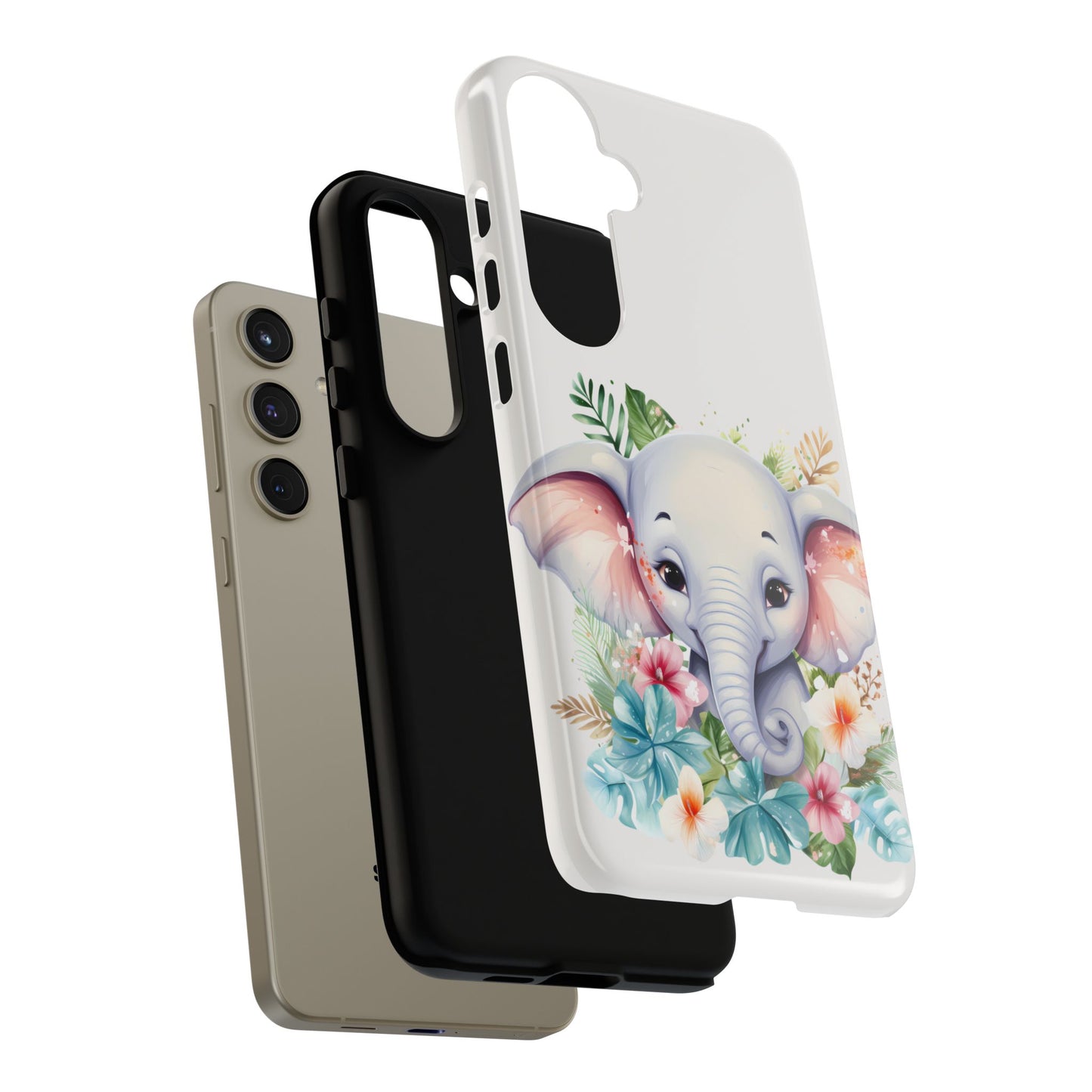 Adorable Baby Elephant Mobile Cover – Floral Fantasy Art