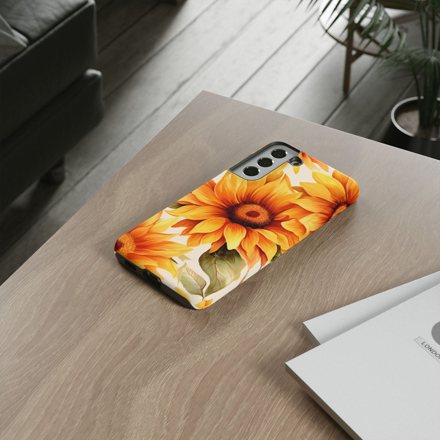 Golden Sunflower Glow Mobile Case – Radiant & Elegant