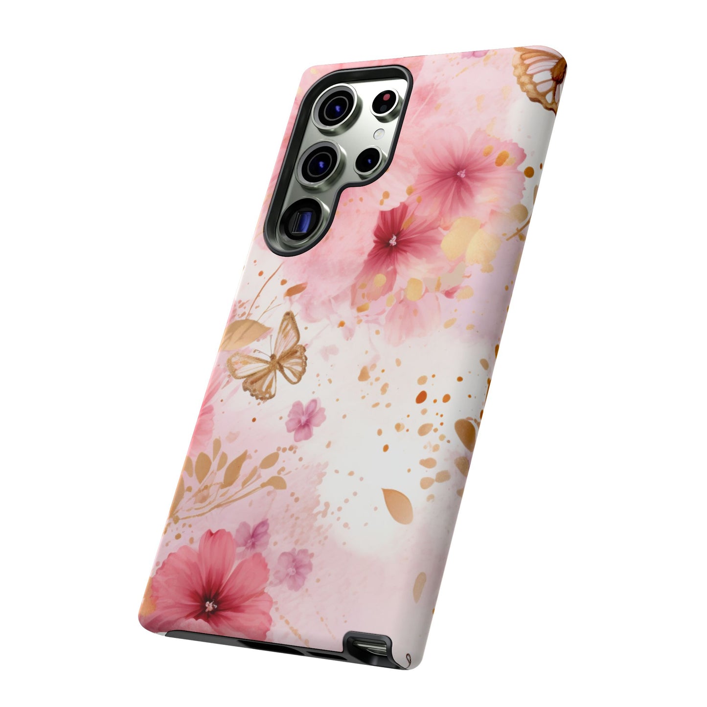 Blush Elegance Floral Mobile Case