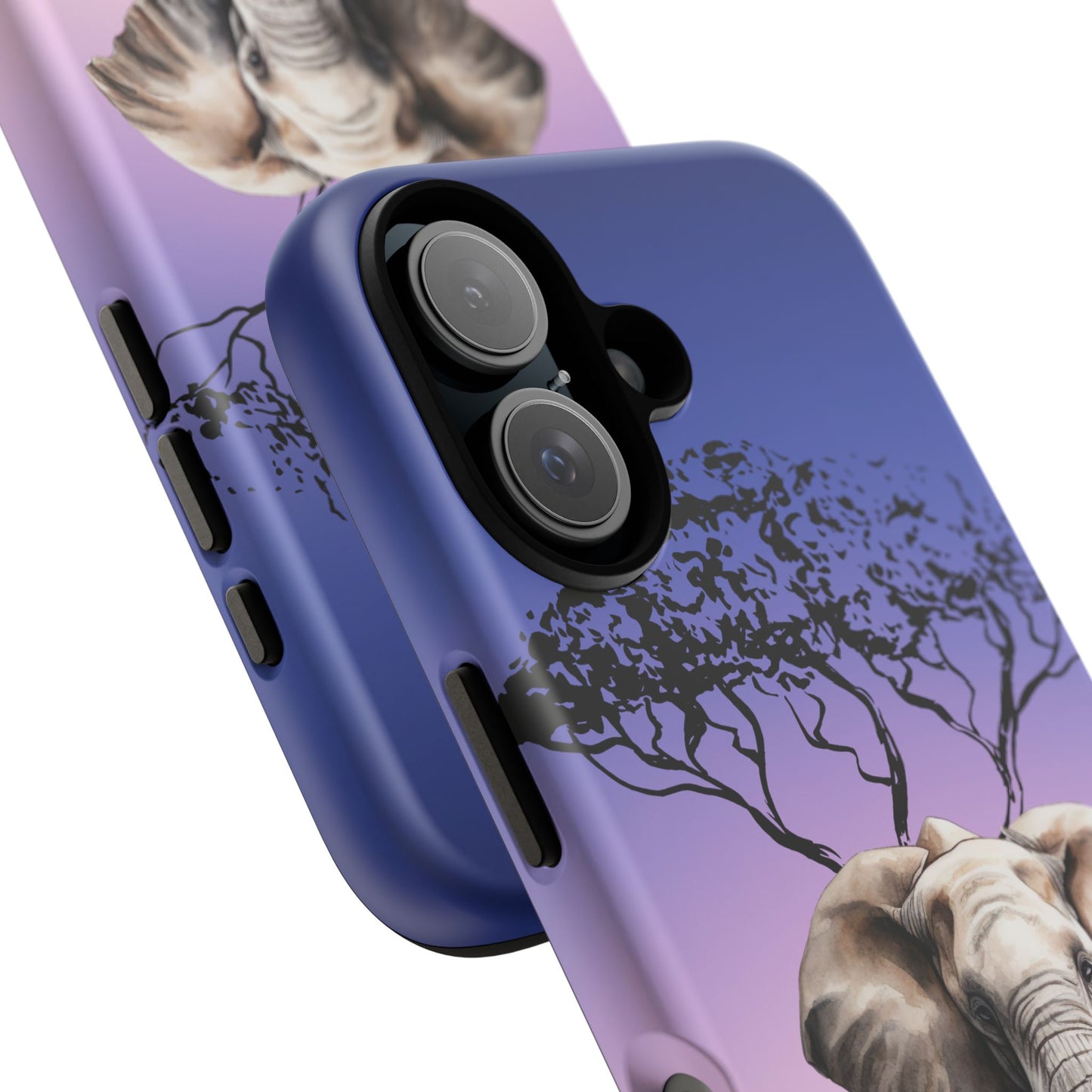 Surreal Elephant Tree Mobile Cover – Dreamy Sunset Fantasy