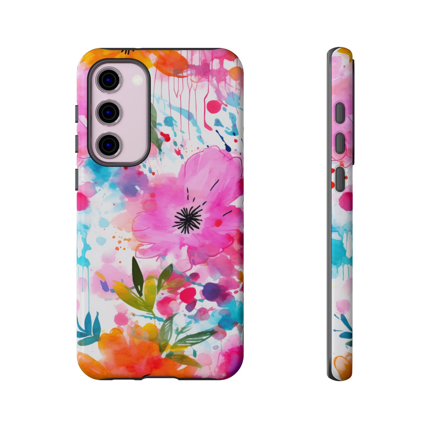 Vibrant Watercolor Floral Phone Case – Artistic & Colorful Design