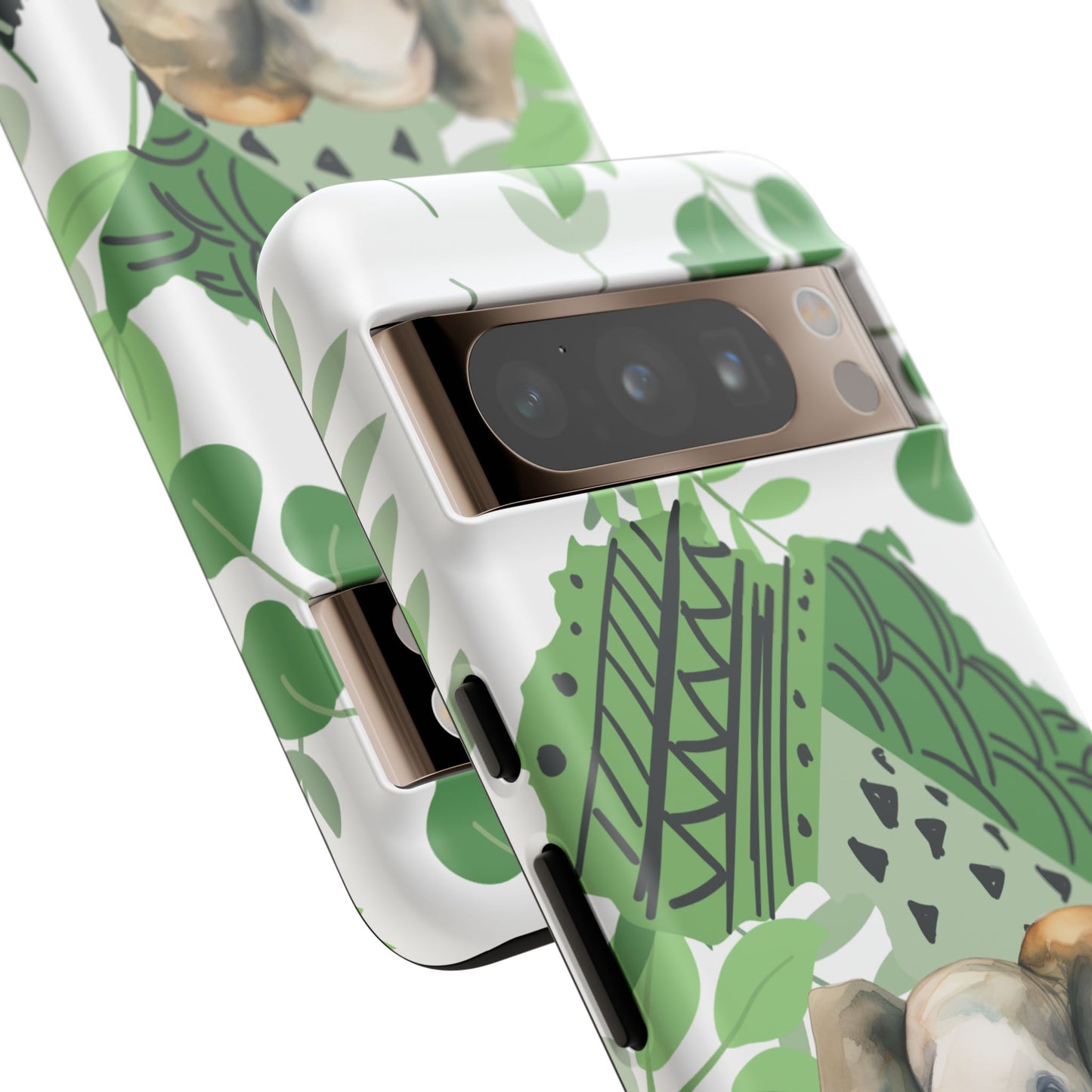 Playful Baby Elephant Mobile Cover – Tropical Boho Art