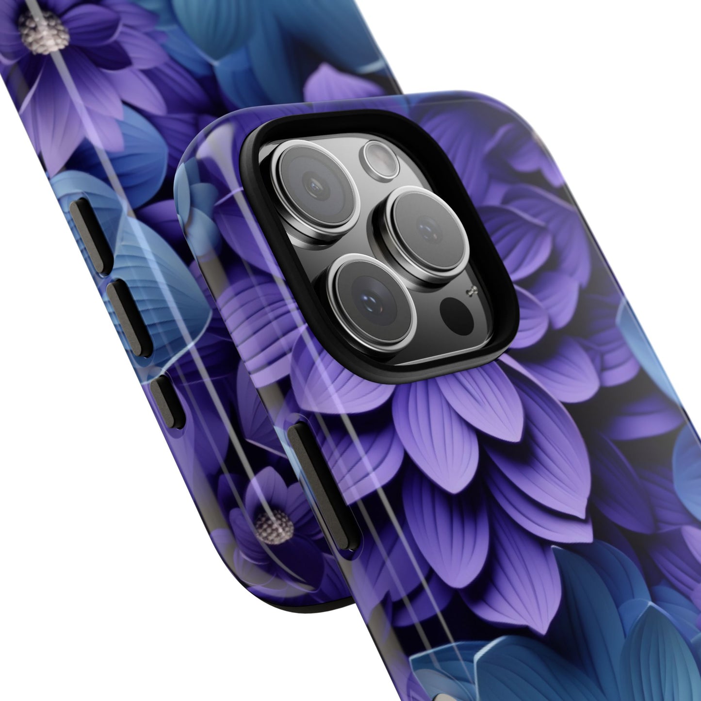 Royal Blue Floral Phone Case – Elegant & Luxurious Design