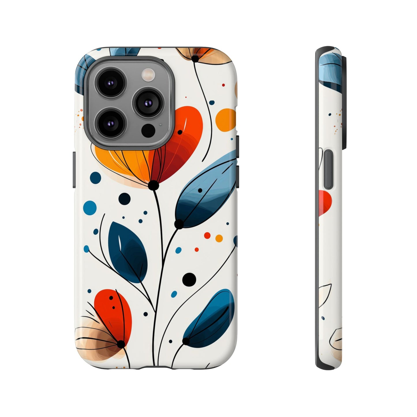 Floral Phone Case for iPhone, Samsung & Pixel | Abstract Colorful Flower Design | Vibrant Botanical Protective Cover