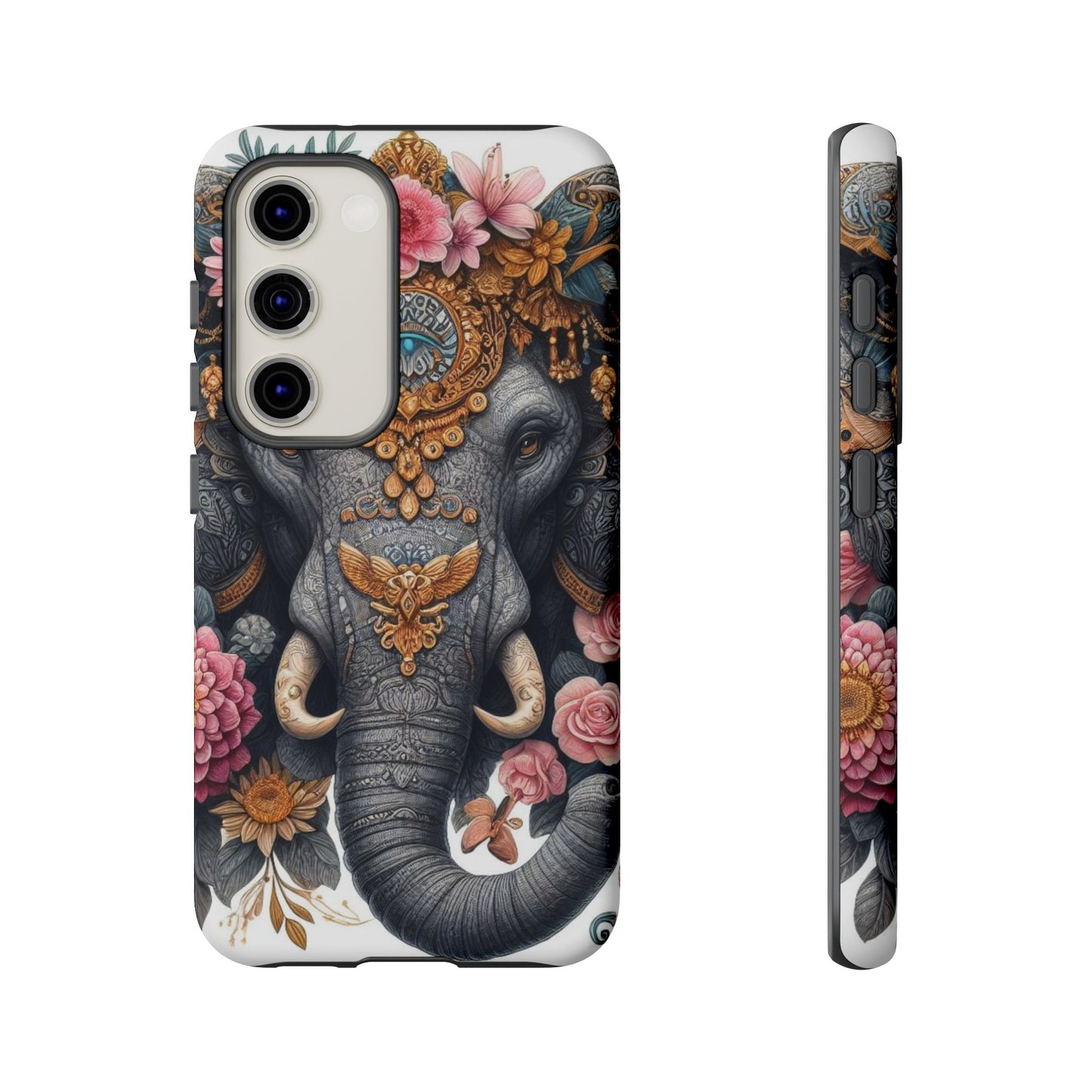 Golden Royal Elephant Mobile Cover – Luxurious Ornate Art