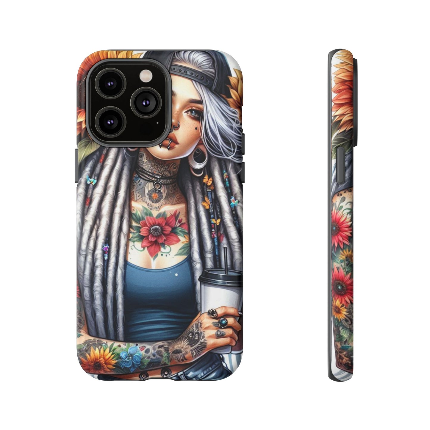 Sunflower Queen – Boho Rebel Tattoo Mobile Cover