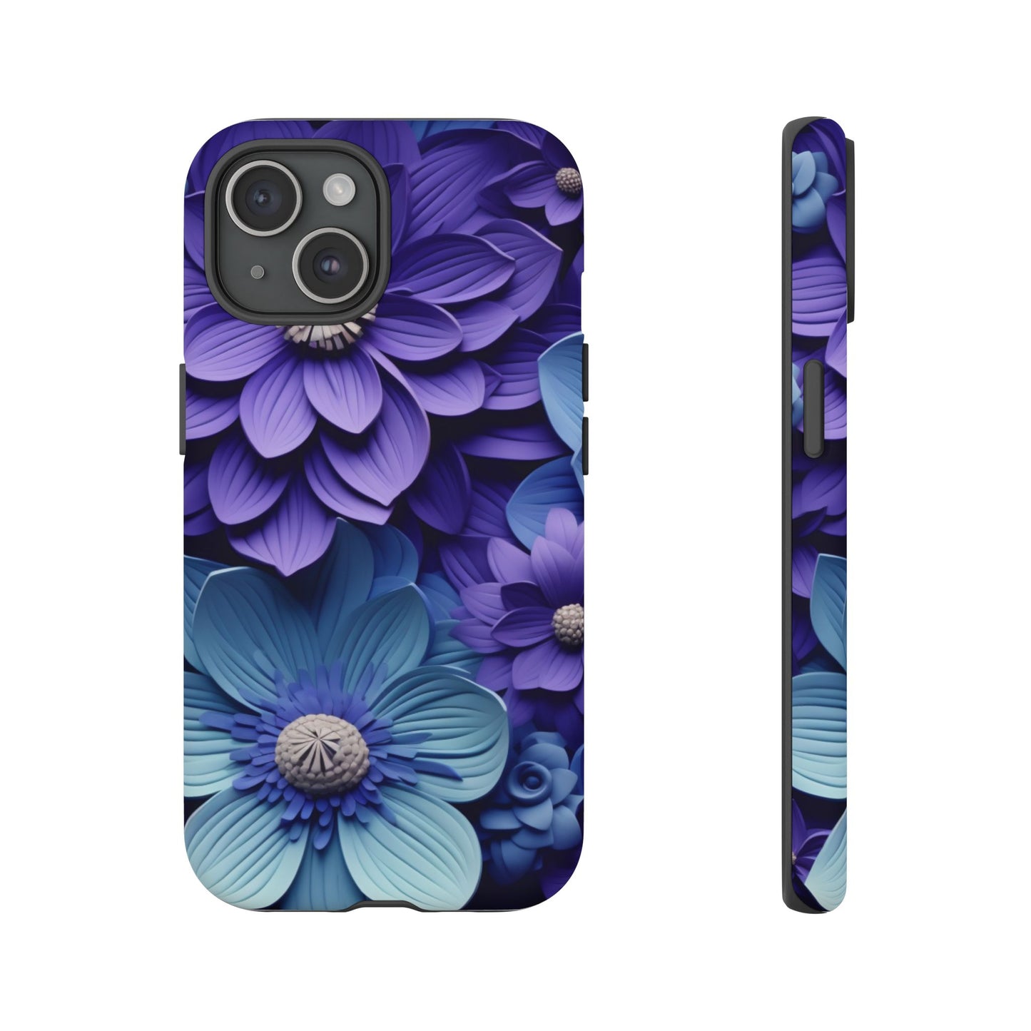 Royal Blue Floral Phone Case – Elegant & Luxurious Design