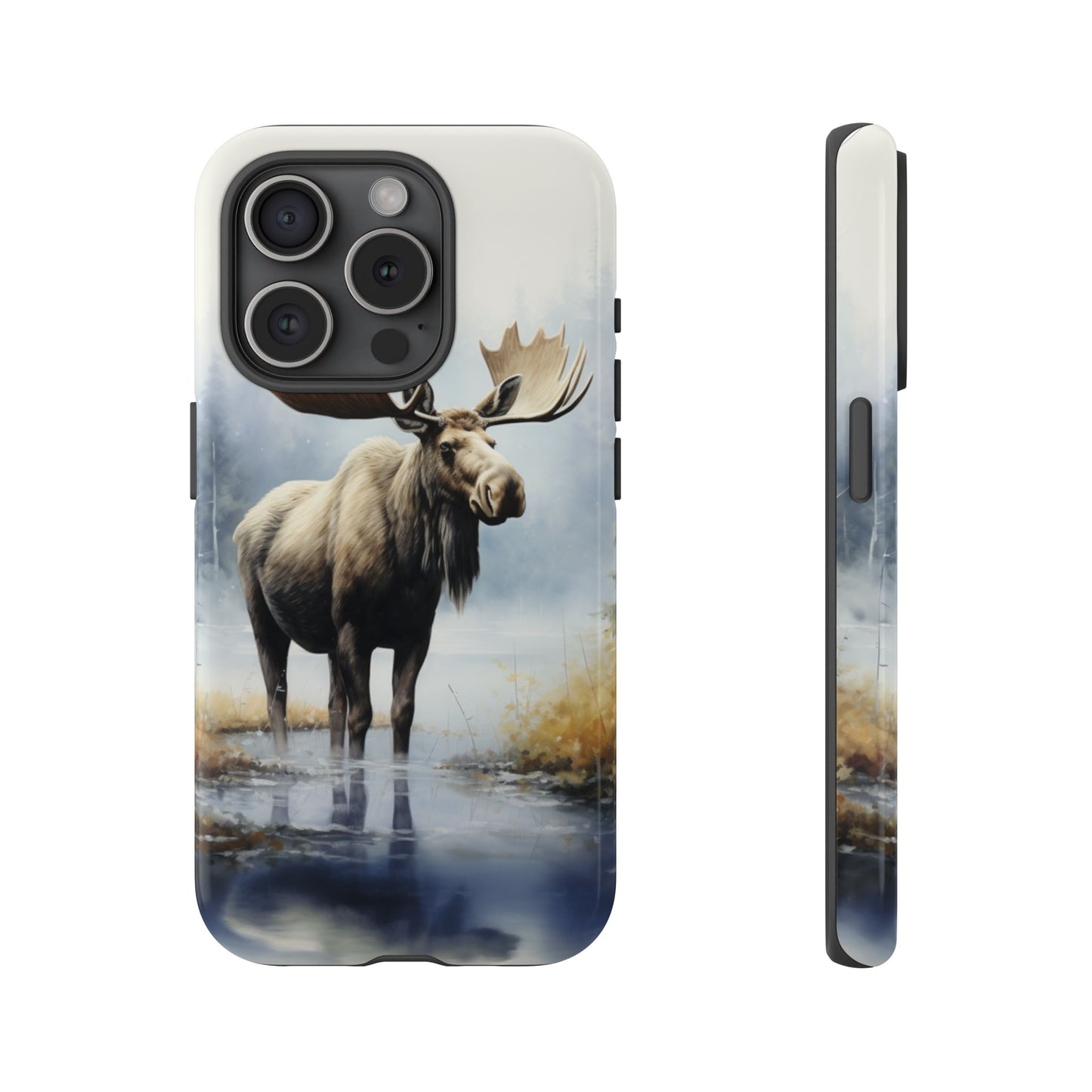 Majestic Moose Print Phone Case β Durable & Stylish Wildlife Design - iPhone, Samsung & Google Pixel Cover - Artistic Elk Phone Case, Animal Lover Gift