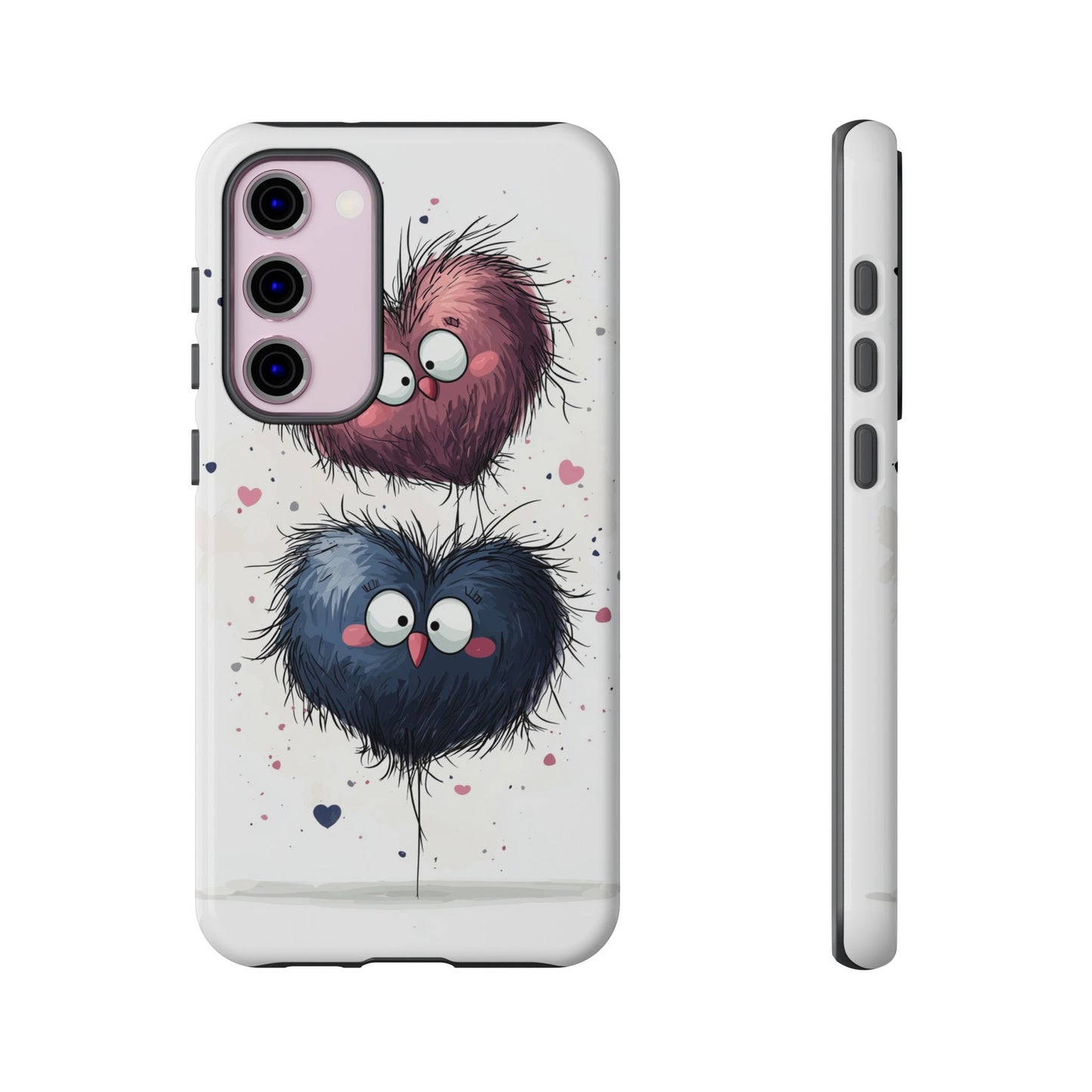 Fluffy Love Duo - Cute Anime Phone Case for iPhone, Samsung, Google Pixel
